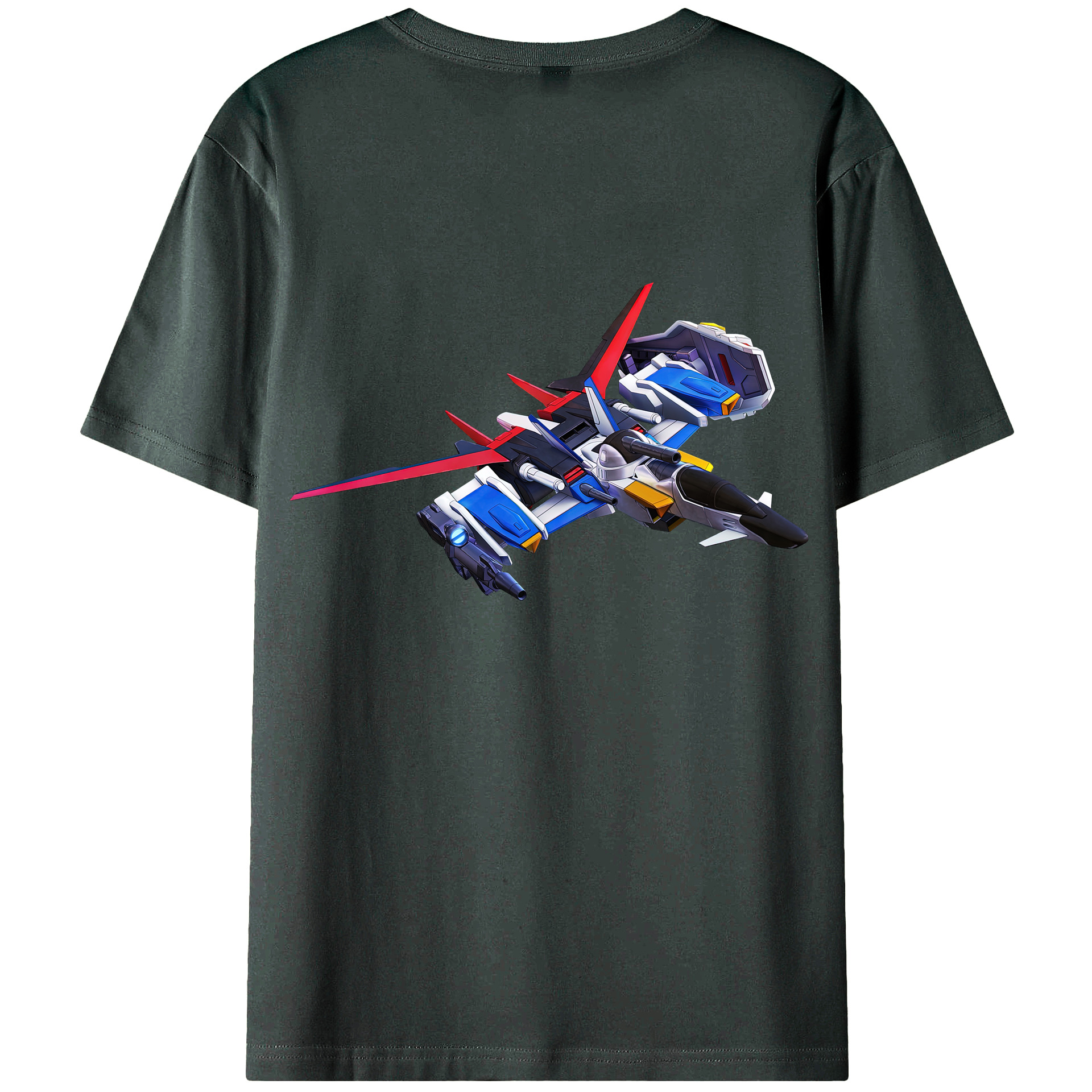 （画像用） 機動戦士ガンダム Mobile Suit Gundam 綿100％ メンズ半袖Tシャツ（バックプリント） 通気性